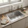 Pure.Sink Luxion Stainless steel sink 50x40 cm undermount, flush mount, and top mount  PLX5040-02